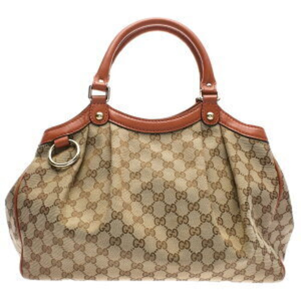 Gucci Beige GG Canvas Handbag